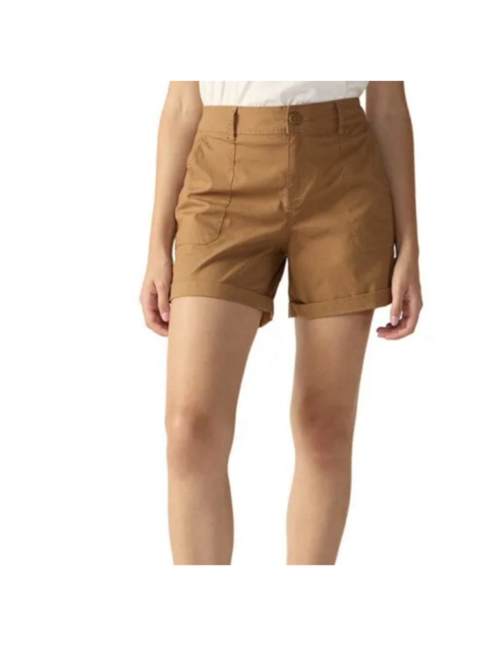 Social Standard by Sanctuary Women's Hero Utility Shorts Carmel color - Picture 2 of 5